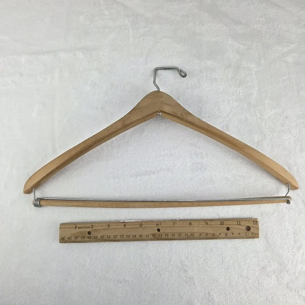 Lot Of 5 Vintage Advertising Wooden Clothes Hangers McGregor Caswell Hotel